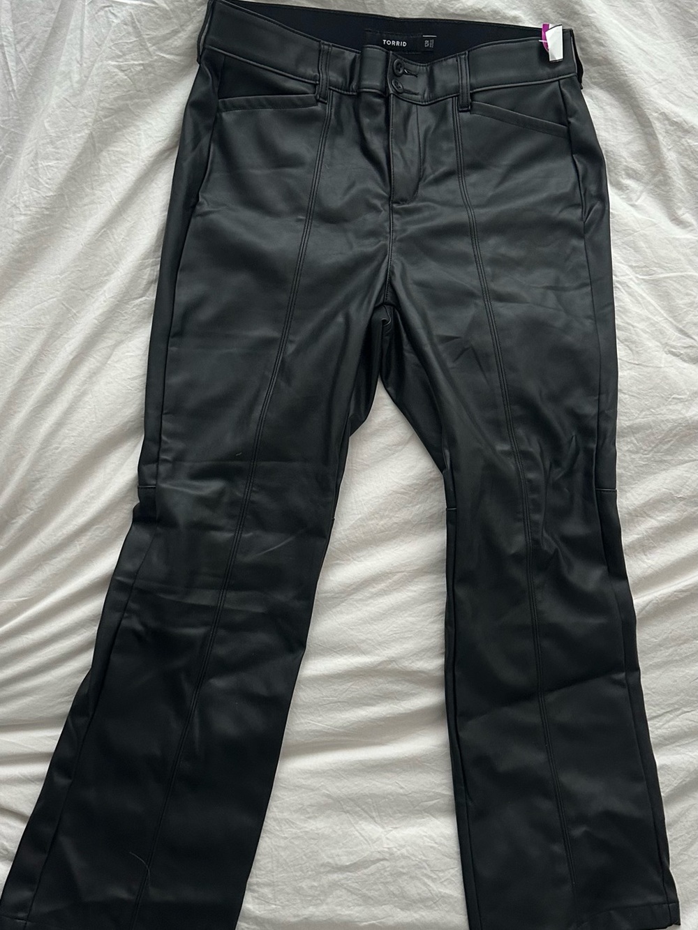 torrid Black Faux Leather High-Rise Pants